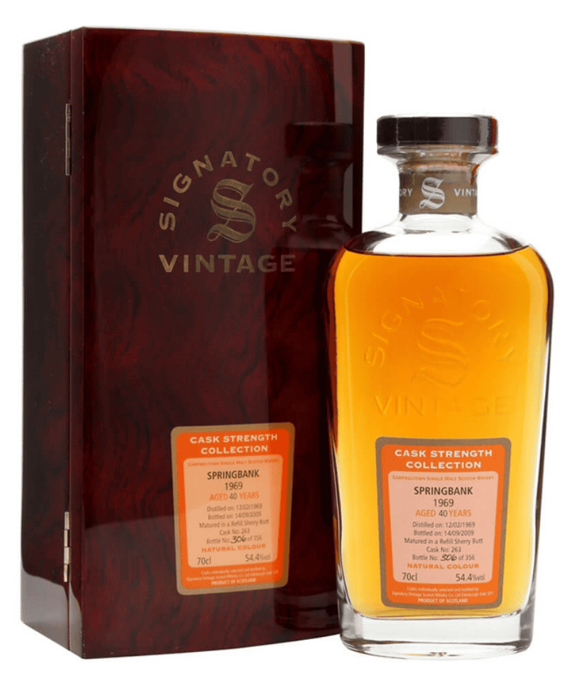 Springbank 40 Year Old 1969 Signatory Vintage Cask Strength Collection